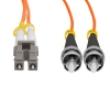 Cordão Óptico 3m, LC/UPC-ST/UPC, MM G651.1 50/125, OM2 Duplex 2.0mm LSZH Laranja, Fibra Multimodo Miljet