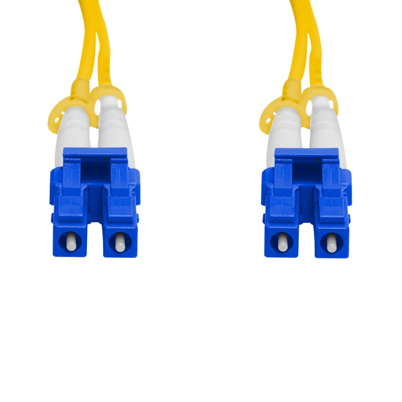 Cordão Óptico 25m, LC/UPC-LC/UPC SM BLI G657-A1 9/125, OS2 Duplex 2.0mm LSZH Amarelo, Fibra Monomodo Miljet