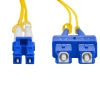 Cordão Óptico 10m, LC/UPC-SC/UPC, SM BLI G657-A1 9/125, OS2 Duplex 2.0mm LSZH Amarelo, Fibra Monomodo Miljet