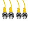 Cordão Óptico 1m, ST/UPC-ST/UPC, SM BLI G657-A1 9/125, OS2 Duplex 2.0mm LSZH Amarelo, Fibra Monomodo Miljet