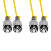 Cordão Óptico 3m, FC/UPC-FC/UPC SM BLI G.657A 9/125, OS2 Duplex 2.0mm LSZH Amarelo Fibra Monomodo Miljet