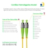 Cordão Óptico 3m, FC/APC-SC/APC, SM BLI G657-A1 9/125, OS2 Duplex 2.0mm LSZH Amarelo, Fibra Monomodo Miljet
