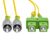 Cordão Óptico 3m, FC/APC-SC/APC, SM BLI G657-A1 9/125, OS2 Duplex 2.0mm LSZH Amarelo, Fibra Monomodo Miljet