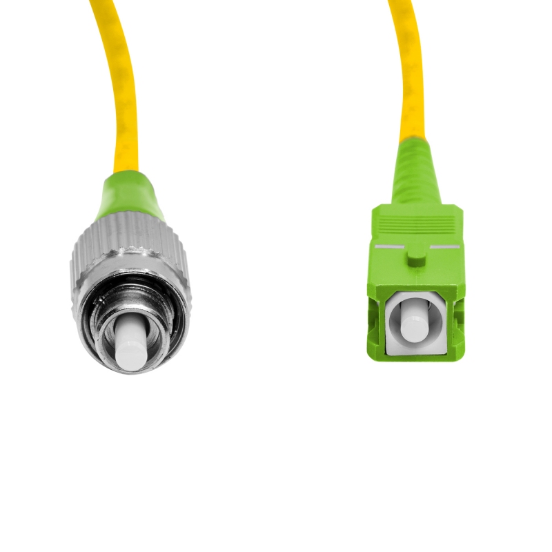Cordão Óptico 3m, FC/APC-SC/APC,SM BLI G657-A1 9/125, OS2 Simplex 3.0mm LSZH Amarelo, Fibra Monomodo Miljet