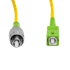 Cordão Óptico 3m, FC/APC-SC/APC,SM BLI G657-A1 9/125, OS2 Simplex 3.0mm LSZH Amarelo, Fibra Monomodo Miljet