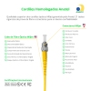 Cordão Óptico 3m, ST/UPC-ST/UPC, SM BLI G657-A1 9/125, OS2 Simplex 3.0mm LSZH Amarelo, Fibra Monomodo Miljet