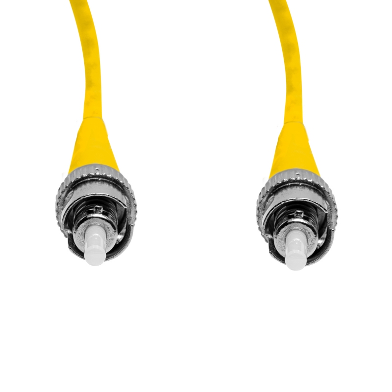 Cordão Óptico 3m, ST/UPC-ST/UPC, SM BLI G657-A1 9/125, OS2 Simplex 3.0mm LSZH Amarelo, Fibra Monomodo Miljet