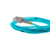 Cordão Óptico 5m, SC/UPC-SC/UPC, MM G651.1 50/125, OM3 Duplex 2.0mm LSZH Aqua, Fibra Multimodo Miljet