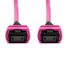 Cabo MPO/APC para MPO/APC Fêmea 5m, 12 Fibras, OM4 G651.1 50/125 Multimodo, Tipo B LSZH Magenta Miljet