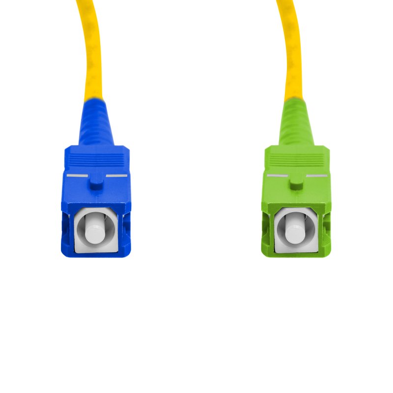 Cordão Óptico 7m, SC/UPC-SC/APC, SM BLI G657-A1 9/125, OS2 Simplex 3.0mm LSZH Amarelo, Fibra Monomodo Miljet