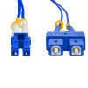 Cordão Óptico 7m, LC/UPC-SC/UPC, SM BLI G657-A1 9/125, OS2 Duplex 2.0mm LSZH ABNT Azul, Fibra Monomodo Miljet