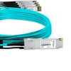 Cabo 100G QSFP28 para 4x25G SFP28 10m, AOC Active Optical Cable, Breakout OM4 OFNP Miljet