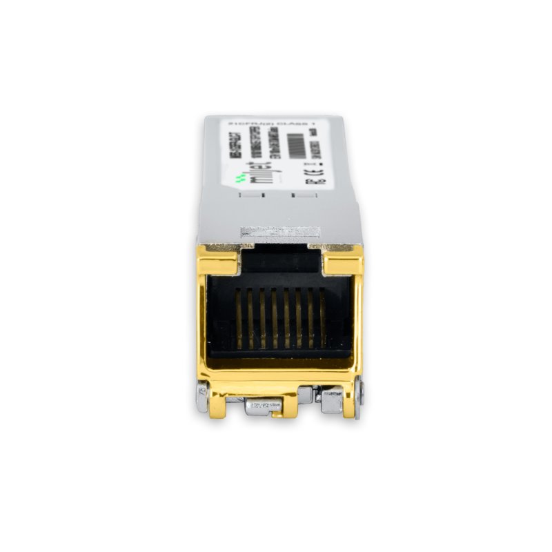 10/100/1000BASE-T SFP, COPPER ETH 100M RJ45 DDM, MBS Series transceptor óptico Miljet.