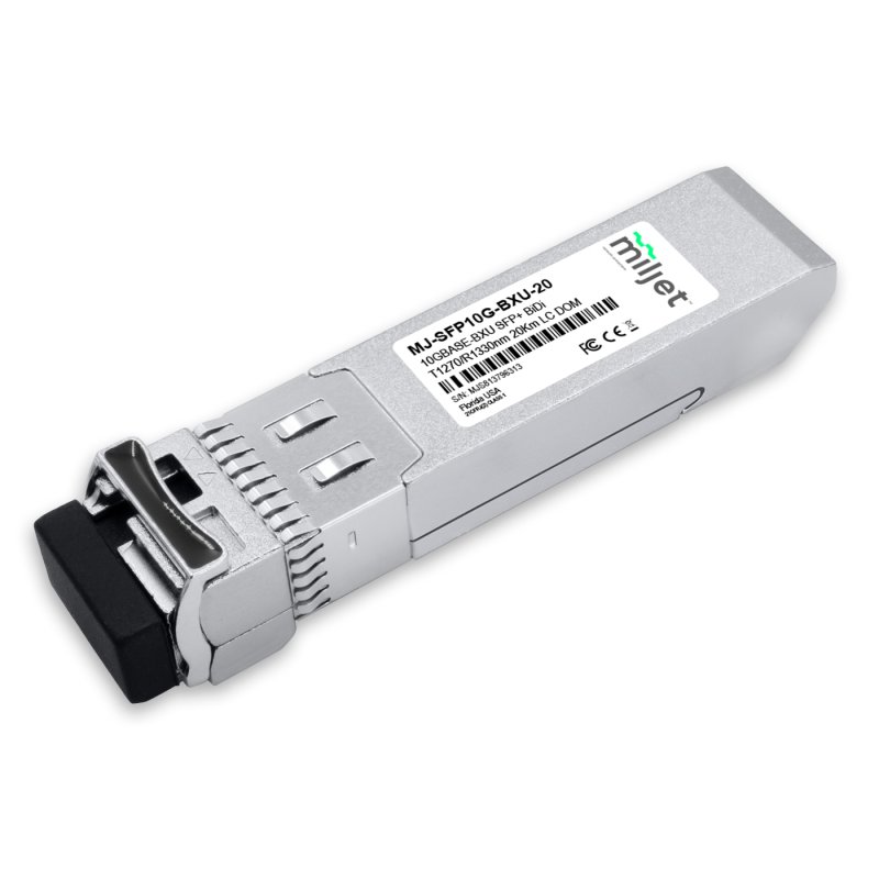 10GBASE-BXU SFP+, BiDi Tx1270/Rx1330nm 20km LC DDM, transceptor óptico Miljet