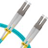 Cordão Óptico 3m, LC/UPC-LC/UPC, MM G651.1 50/125, OM3 Duplex 2.0mm LSZH Aqua, Fibra Multimodo Miljet