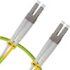 Cordão Óptico 1m, LC/UPC-LC/UPC, MM G651.1 50/125, OM5 Duplex 2.0mm LSZH Verde, Fibra Multimodo Miljet
