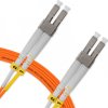 Cordão Óptico 7m, LC/UPC-LC/UPC, MM G651.1 50/125, OM2 Duplex 2.0mm LSZH Laranja, Fibra Multimodo Miljet