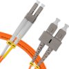 Cordão Óptico 5m, LC/UPC-SC/UPC, MM G651.1 50/125, OM2 Duplex 2.0mm LSZH Laranja, Fibra Multimodo Miljet