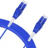 Cordão Óptico 20m, LCUPC-LCUPC Push-pull Uniboot Duplex SM OS2 BLI G.657-A1 9125 BIF 2.0mm LSZH Azul Fibra Monomodo Miljet