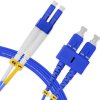 Cordão Óptico 5m, LC/UPC-SC/UPC, SM BLI G657-A1 9/125, OS2 Duplex 2.0mm LSZH ABNT Azul, Fibra Monomodo Miljet