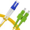 Cordão Óptico 5m, LC/UPC-SC/APC, SM BLI G657-A1 9/125, OS2 Duplex 2.0mm LSZH Amarelo, Fibra Monomodo Miljet
