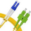 Cordão Óptico 10m, LC/UPC-SC/APC, SM BLI G657-A1 9/125, OS2 Duplex 2.0mm LSZH Amarelo, Fibra Monomodo Miljet