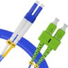 Cordão Óptico 10m, LC/UPC-SC/APC, SM BLI G657-A1 9/125, OS2 Duplex 2.0mm LSZH ABNT Azul, Fibra Monomodo Miljet
