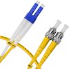 Cordão Óptico 1m, LC/UPC-ST/UPC, SM BLI G657-A1 9/125, OS2 Duplex 2.0mm LSZH Amarelo, Fibra Monomodo Miljet