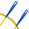 Cordão Óptico 2m, SC/UPC-SC/UPC, SM BLI G657-A1 9/125, OS2 Simplex 3.0mm LSZH Amarelo, Fibra Monomodo Miljet