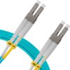 Cordão Óptico 10m, LC/UPC-LC/UPC, MM G651.1 50/125, OM3 Duplex 2.0mm LSZH Aqua, Fibra Multimodo Miljet