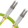 Cordão Óptico 5m, LC/UPC-LC/UPC, MM G651.1 50/125, OM5 Duplex 2.0mm LSZH Verde, Fibra Multimodo Miljet