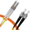 Cordão Óptico 3m, LC/UPC-ST/UPC, MM G651.1 50/125, OM2 Duplex 2.0mm LSZH Laranja, Fibra Multimodo Miljet