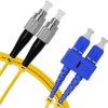 Cordão Óptico 3m, FC/UPC-SC/UPC, SM BLI G657-A1 9/125, OS2 Duplex 2.0mm LSZH Amarelo, Fibra Monomodo Miljet