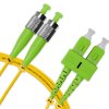Cordão Óptico 3m, FC/APC-SC/APC, SM BLI G657-A1 9/125, OS2 Duplex 2.0mm LSZH Amarelo, Fibra Monomodo Miljet