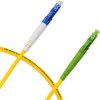 Cordão Óptico 1m, LC/UPC-LC/APC, SM BLI G657-A1 9/125, OS2 Simplex 3.0mm LSZH Amarelo, Fibra Monomodo Miljet