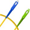 Cordão Óptico 1m, SC/UPC-SC/APC, SM BLI G657-A1 9/125, OS2 Simplex 3.0mm LSZH Amarelo, Fibra Monomodo Miljet
