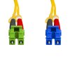 Cordão Óptico 1m, LC/APC-LC/UPC, SM BLI G657-A1 9/125 0.12dB IL, OS2 Duplex 2.0mm LSZH Amarelo, Fibra Monomodo Miljet