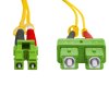Cordão Óptico 3m, LC/APC-SC/APC, SM BLI G657-A1 9/125 0.12dB IL OS2 Duplex 2.0mm LSZH Amarelo, Fiber Monomodo Miljet