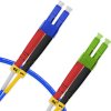 Cordão Óptico 1m, LC/UPC-LC/APC, SM BLI G657-A1 9/125 0.12dB IL, OS2 Duplex 2.0mm LSZH ABNT Azul, Fibra Monomodo Miljet