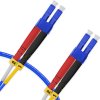 Cordão Óptico 1m, LC/UPC-LC/UPC, SM BLI G657-A1 9/125 0.12dB IL, OS2 Duplex 2.0mm LSZH ABNT Azul, Fibra Monomodo Miljet