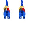 Cordão Óptico 2m, LC/UPC-LC/UPC, SM BLI G657-A1 9/125 0.12dB IL, OS2 Duplex 2.0mm LSZH ABNT Azul, Fibra Monomodo Miljet