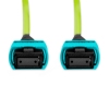 Cabo MPO para MPO Fêmea 15m, 12 Fibers OM5 G651.1 50/125 Multimodo, Tipo B LSZH Verde Miljet