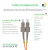 Cordão Óptico 5m, SC/UPC-SC/UPC, MM G651.1 50/125, OM2 Duplex 2.0mm LSZH Laranja, Fibra Multimodo Miljet