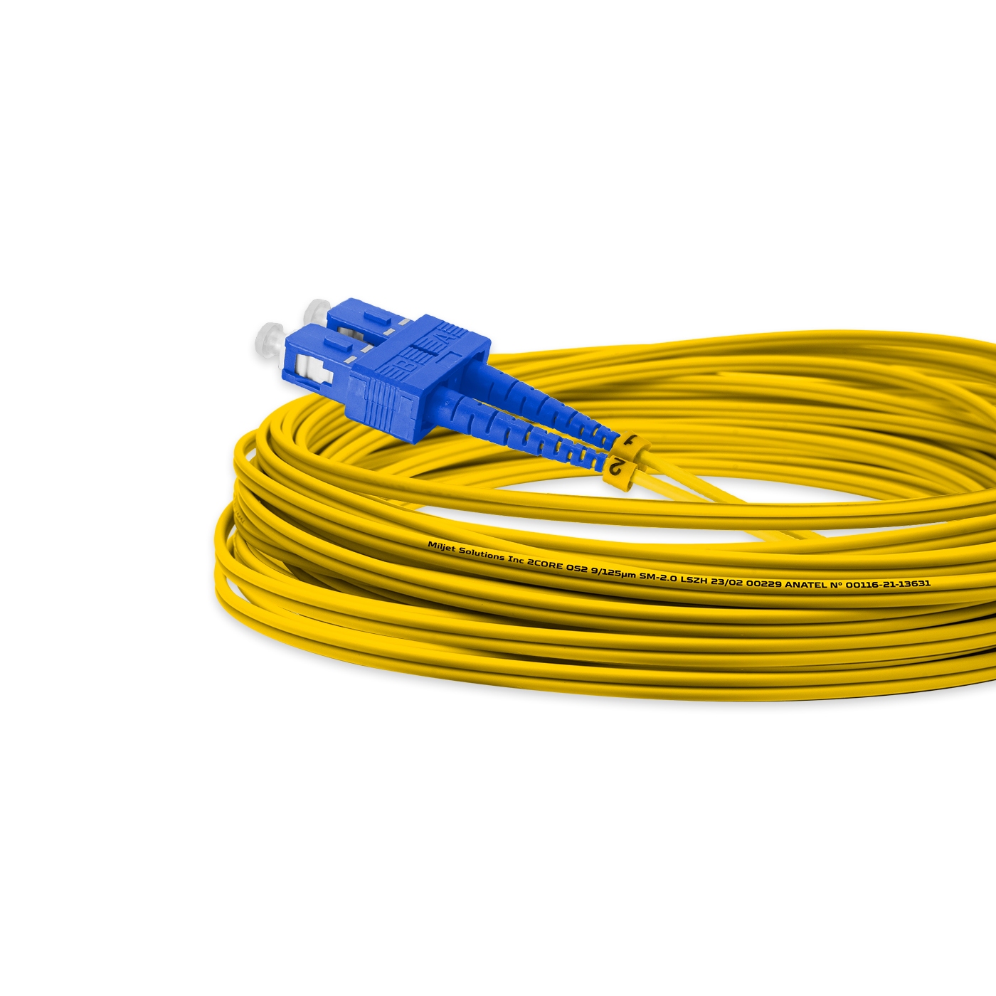Cordão Óptico 10m, LC/UPC-SC/UPC SM 9/125, OS2 Duplex 2.0mm