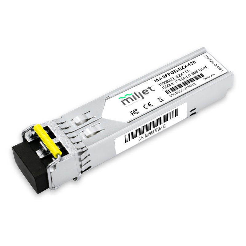 1000BASE-EZX SFP, 1550nm 120km LC SMF DDM Duplex, transceptor óptico Miljet
