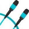 Cabo MPO para MPO Fêmea 1m, 12 Fibras, OM3 G651.1 50/125 Multimodo, Tipo B LSZH Aqua Miljet