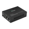 MJ-MC12190X Conversor de Mídia Óptico, DIP Switch, Slot 1000Base-X SFP para 2x 10/100/1000Base-T RJ45, AC 100V~240V