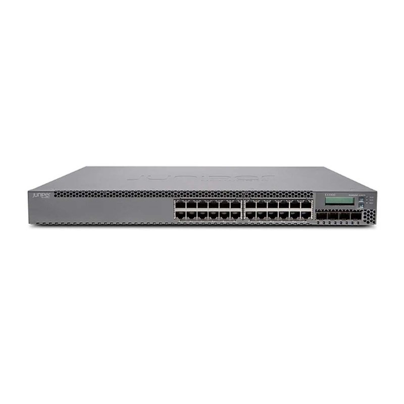 Switch Juniper 28P EX3300-24P, 24 Portas 10/100/1000Base-T RJ45 PoE+ 400W, 4 Portas de 10G SFP+, Fonte AC, Layer 2/3 Gerenciável 