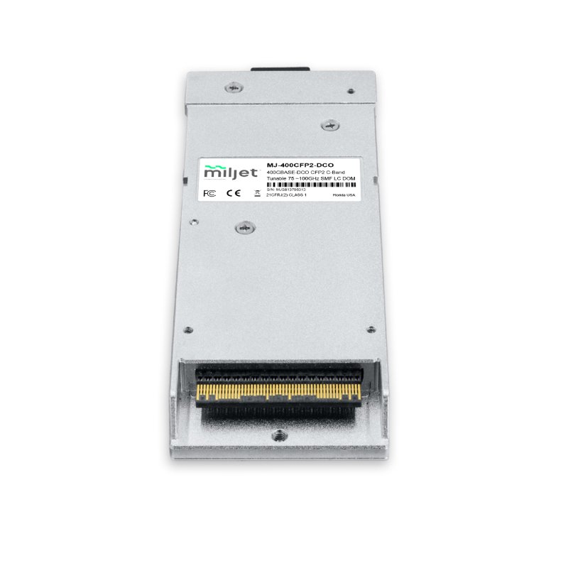 400GBASE-CFP2 DCO, Coherent C-Band Tunable, 50~100GHz, OSNR 14.5-23dB, SMF, DOM, LC Duplex