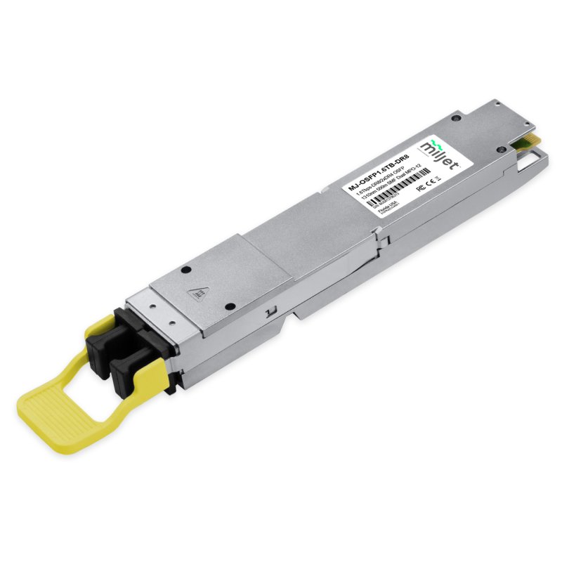 1.6Tb - DR8/2xDR4 OSFP PAM4, 8x200Gbps, 1310nm 500m SMF DDM Dual MPO-12, transceptor óptico Miljet